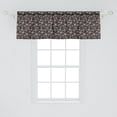 thumbnail image 2 of Ambesonne Skull Valance Pack of 2, Grunge Scary Evil, 54"X18", Charcoal Grey Tan, 2 of 2