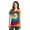 Multicolor, variant on Port & Company Ladies Tie Dye V Neck Tee-L (Pastel Rainbow)
