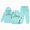 Blue, variant on NIEWTR 6-7 Years Toddler Baby Kids Girls Clothes 2-Piece Outfit Set Fall Winter Round Neck Long Sleeve Casual Top and Joggers Pants Unisex Loungewear Set A136-Dark Green