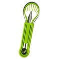 thumbnail image 1 of XWSHYW Utensilios y Gadgets de Cocina. Herramienta para Excavar Frutas Tres En Uno, Plato de Frutas Multifuncional de Doble Cabezal, Cuchillo para Trinchar, Cuchara de Sandía, Juego de Tres Piezas pa, 1 of 2
