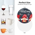 thumbnail image 6 of Vsdgher Cute Christmas Gnomes (2) Leather Coasters for Drinks, Durable Drink Coasters 4 Set for Tabletop Protection, Luxurious Home Décor and Housewarming Gift ( {designName})Round Shape, 6 of 6