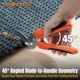 thumbnail image 3 of POWERTEC 10" Heavy Duty Scissors – Long-Blade Cutter with Curved Serrated Edge, Multipurpose Industrial Shears for Carpet, Cardboard, Leather, Upholstery, Fabric, Gardening & DIY (72396N), 3 of 7