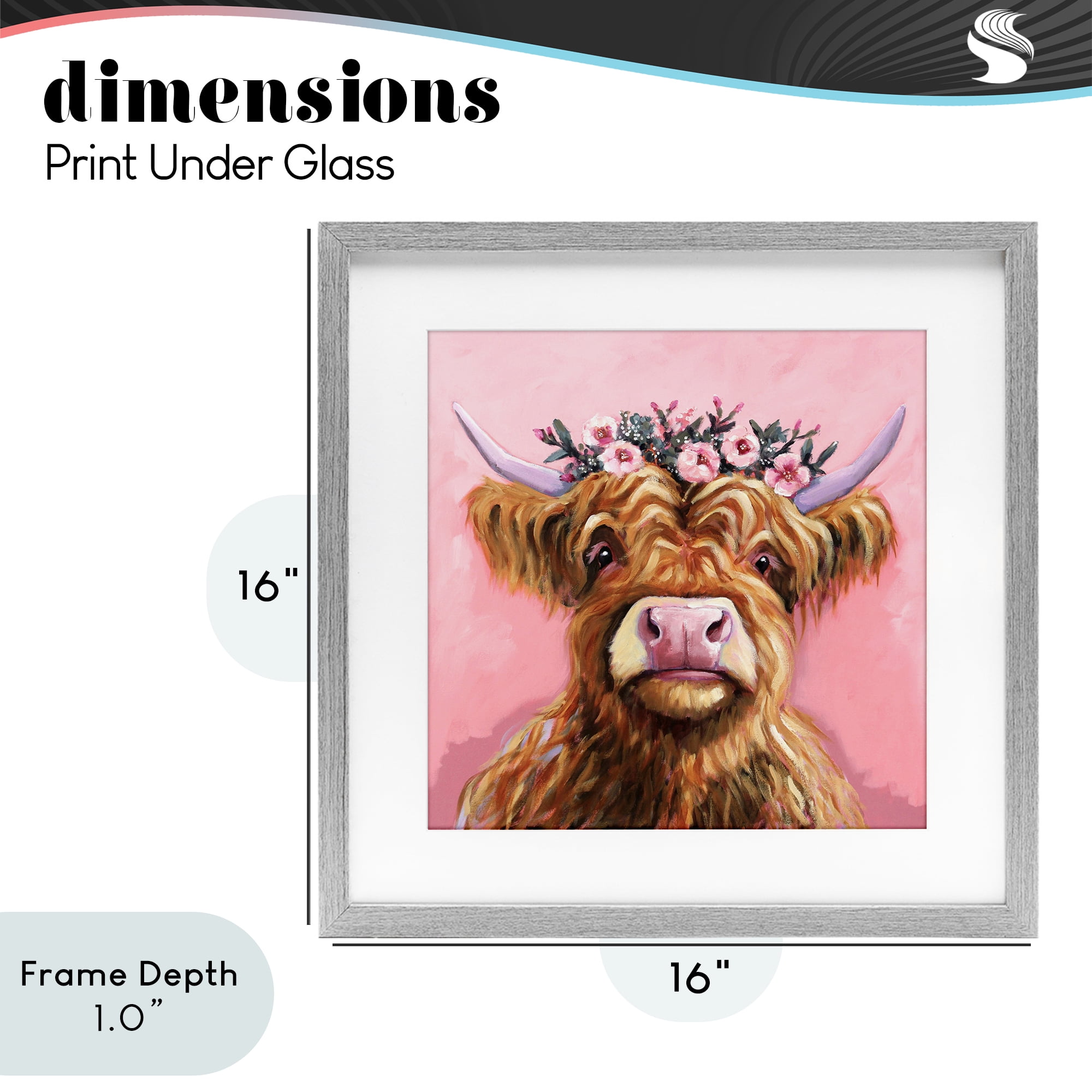 Stupell Industries Grace Of The Glen Gray Framed Print Under Glass, design by Lucia Stewart