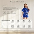 thumbnail image 7 of iixpin Kids Girls Sequins Cap Sleeve Short Jumpsuit Sparkly V-Neck Formal Party Romper Disco Dance Romper Blue 12, 7 of 7
