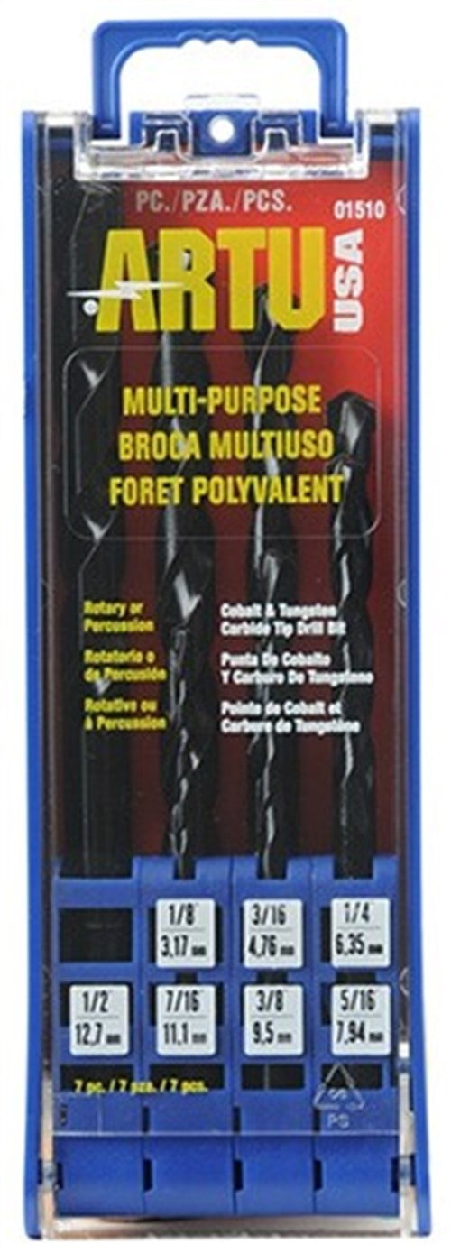 ARTU USA 01510 7-Piece Multi Purpose Drill Bit Set
