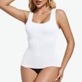 thumbnail image 4 of BYHONG Tank Tops For Women Shapewear Square Neck Camisole Tops White_001 XXXL, 4 of 7