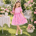 thumbnail image 2 of IPIO Toddler Girls Butterfly Mesh Dress, Princess Birthday Dress with Puff Sleeves for Summer Party, Everyday Wear 2t tutu, 2 of 7