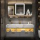 thumbnail image 1 of Bathroom Furniture Solid Wood Cabinet With Sink Wash Basin With And Mirror Vanity Toilet Simple Modern Washbasin Light Luxury Sl My Lux Decor Round, 1 of 6