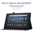 thumbnail image 3 of Allytech Slim Case for Amazon Fire Max 11 Tablet (13th Generation, 2023 Release) with Pen Holder & Card Pocket, Lovely Pattern PU Leather Adjustable Strap Multi-Angle Viewing Shockproof Case, Purple, 3 of 10