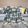 thumbnail image 2 of Nawypu Nautical Anchor Blanket Soft Flannel Lightweight Birthday Gifts Blankets Cozy Warm Cute Throw Blanket Living Rooms Sofa Decor Blanket All Seasons, 2 of 6