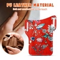 thumbnail image 5 of Elegant Choise Cell Phone Holder Case with Belt Loop Leather Holster Pouch for Men, Red, 5 of 11