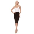 thumbnail image 4 of Women's Stretch Midi Pencil Skirt with Elastic Waist - Perfect for Office Wear, Sizes S-XL, 4 of 5