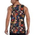 thumbnail image 3 of Xecao Vintage Floral Men's Tank Top Workout Quick Dry Sleeveless Gym Jogging Muscle Shirts Summer Swim Beach Tops, 3 of 9