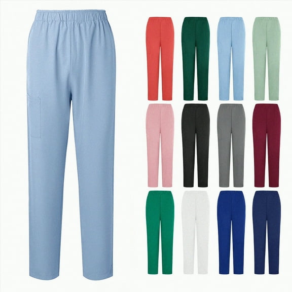 zaveiop Women's Petite Relaxed-Fit Cozy Lounge Pants - High Rise Wide Leg Soft Stretch Sweatpant with Pockets (Pink, XL)