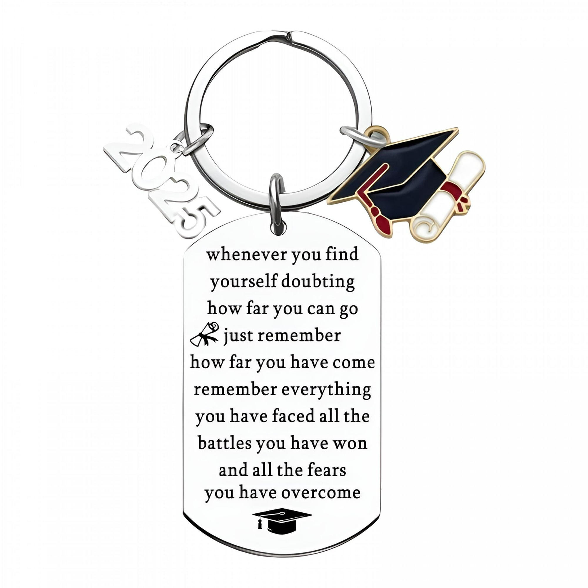 DESIGNICE Graduation Gifts for Him Her - Class of Graduation Keychain, Inspirational Gifts for College Middle High Student, Senior Masters Degree Student College Gift Ideas