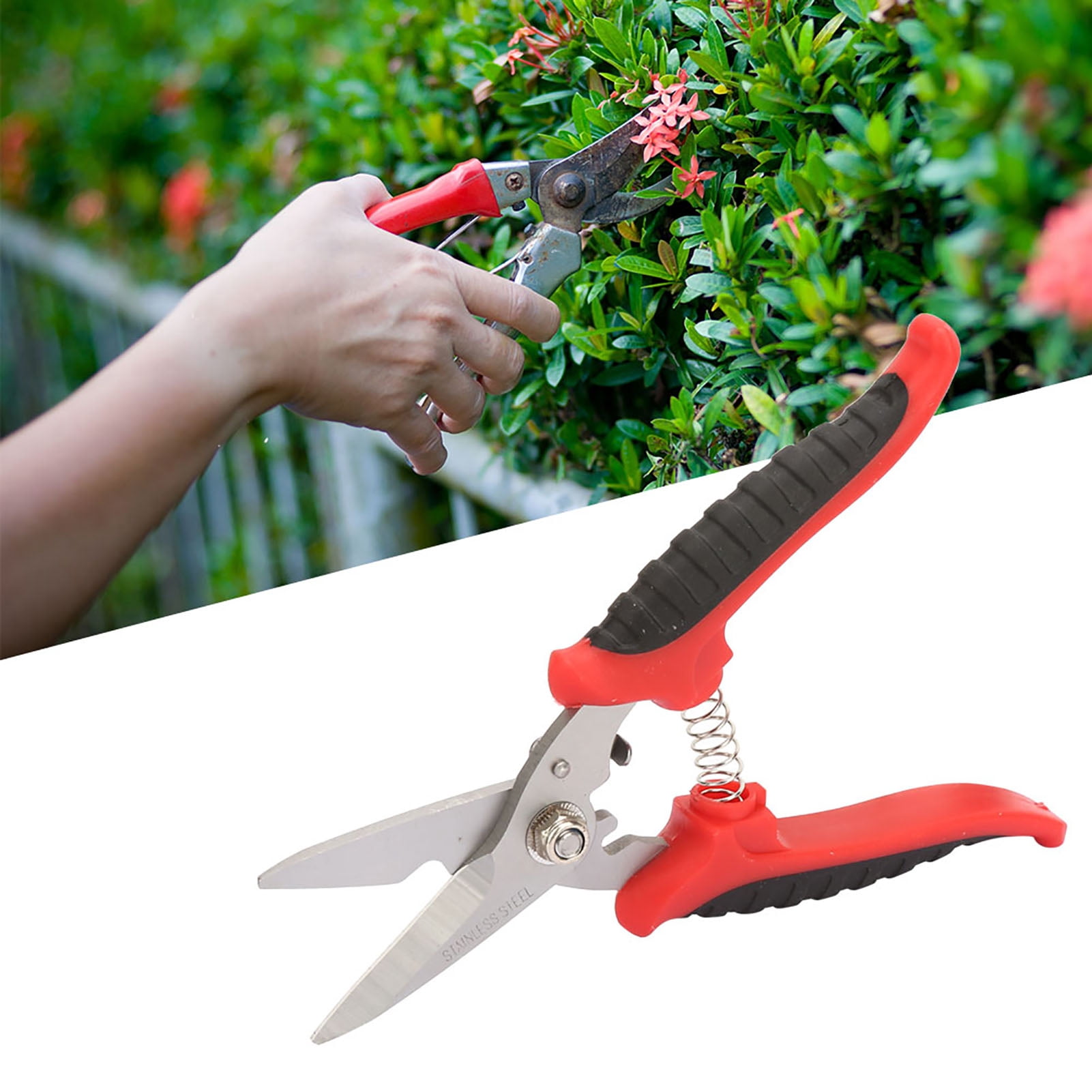 Heavy Duty Garden & Electrician Scissors – 180mm Steel With Serrated Blade For Cutting Metal, Plastic, Cables