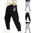 thumbnail image 2 of Utoimkio Toddler Boy Girls Elastic Waisted Sweatpants Straight Leg Athletic Jogger Pants with Pockets Size 8-15T, 2 of 4