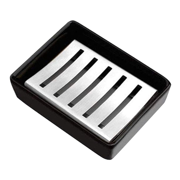 Jabonera para Baño, Jabonera, Plato Hueco con Drenaje Extraíble, Soporte para Esponja de Baño, Bandeja para Jabón, Accesorios de Baño