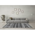 thumbnail image 3 of Ahgly Company Indoor Square Abstract Gray Modern Area Rugs, 5' Square, 3 of 4