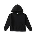 thumbnail image 3 of Kids Pullover Hoodie Sweatshirt Long Sleeve Hooded Top with Front Pocket for Boys and Girls Schoolwear Casual Outfit, 3 of 3
