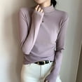thumbnail image 4 of Thermal Shirts for Women Long Sleeve Tight Shirt turtle neck Undershirt Fitted Tops for Women Womens Fall Clothes Womens Clothes, 4 of 7