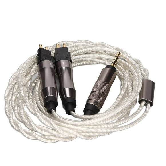 Silver Plated Earphone Cable, Headphone Replacement Cable Real Sound Noise Reduction Professional 120 Cm/47.2in 36 Core for for HD535