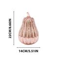 thumbnail image 4 of Yyuenw Rose Gold Glass Pumpkin Light, LED Timer Battery Operated Halloween Fall Decor, Mercury Glass Table Centerpiece for Home Mantel, 4 of 7