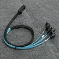 thumbnail image 3 of Cable de disco duro Cable de servidor de accesorios de computadora Mini SAS de 36 pines a 4 SATA 90° 0,5 metros 0,5 metros, 3 of 9
