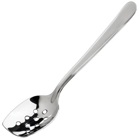Winco SPS-S8 Slanted Plating Spoon - Solid, 8 in.