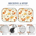 thumbnail image 5 of Kdxio Flower Fox Print 2-Piece Sun Shade Front Windshield - Foldable Car Front Window Sunshades For Most Sedans Suv Truck, 5 of 6
