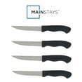 Mainstays 4Piece Steak Knife Set with Soft Grip & Black Handles