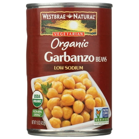 Westbrae Canned Vegetables, Garbanzo Beans, Organic, 15 oz.