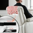 thumbnail image 6 of SCRAWLGOD Christmas Snowman Cane Holly Snowflake Pink 1 Pcs Sofa Headrest Cover Non Slip Headrest Protector for Recline Chair PU Leather Head Protector Cover for Living Room,Office Chair,17x27in, 6 of 7