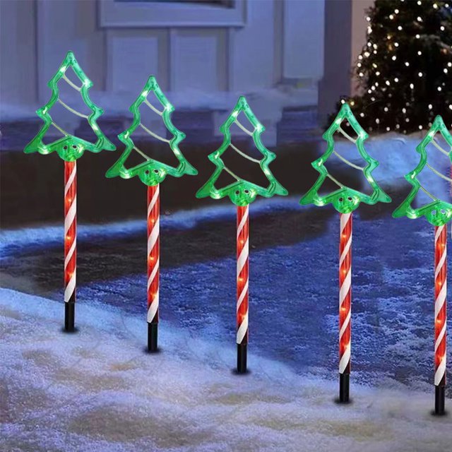 El camino al aire libre del copo de nieve de la Navidad enciende la luz al aire libre impermeable de la estaca del terreno