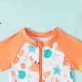 thumbnail image 6 of TOWED22 Boys Two Piece Rash Guard Swimsuits Kids Short Sleeve Swimwear Sets Bathing Suit with Hat for 2-6 Years Orange,2-3 Y, 6 of 6