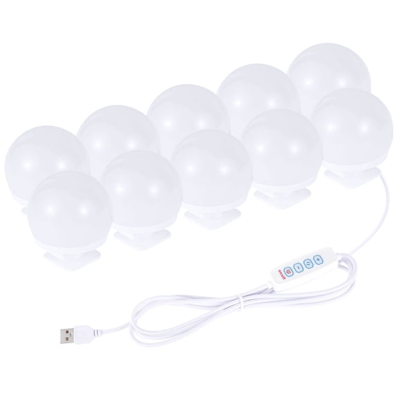 Vensio 10-Bulb Hollywood Vanity Mirror Lights Dimmable LED Makeup Lighting Kit with USB Cable 3 Color Modes