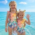 thumbnail image 7 of Abcomgle Swimsuit for Girls 7-8 Ruffled Stretchy One Piece Girls Swimsuit Cute Floral Print Swimwear for Girls, 7 of 7