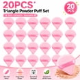 thumbnail image 2 of 20PCS Triangle Powder Puff Set, Soft Velour Makeup Powder Puffs with Finger Strap, Reusable Face Powder Puff for Loose Powder, Foundation, Setting Powder and Makeup Blending, Pink, 2 of 8