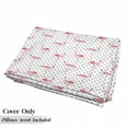 thumbnail image 5 of Retro Floor Pillow Lounger Cover, Flamingo Birds on Minimalist Polka Dots Background Illustration, Nap Mat Printed Fabric Case for 5 Pillows, 88" x 27", Pale Pink White, by Ambesonne, 5 of 5