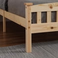 thumbnail image 5 of Wood Platform Vertical Strip Bed Frame with Headboard Solid Wood Foundation Wood Slat Support ,No Box Spring Needed Easy Assembly, Varnish Queen, 5 of 7