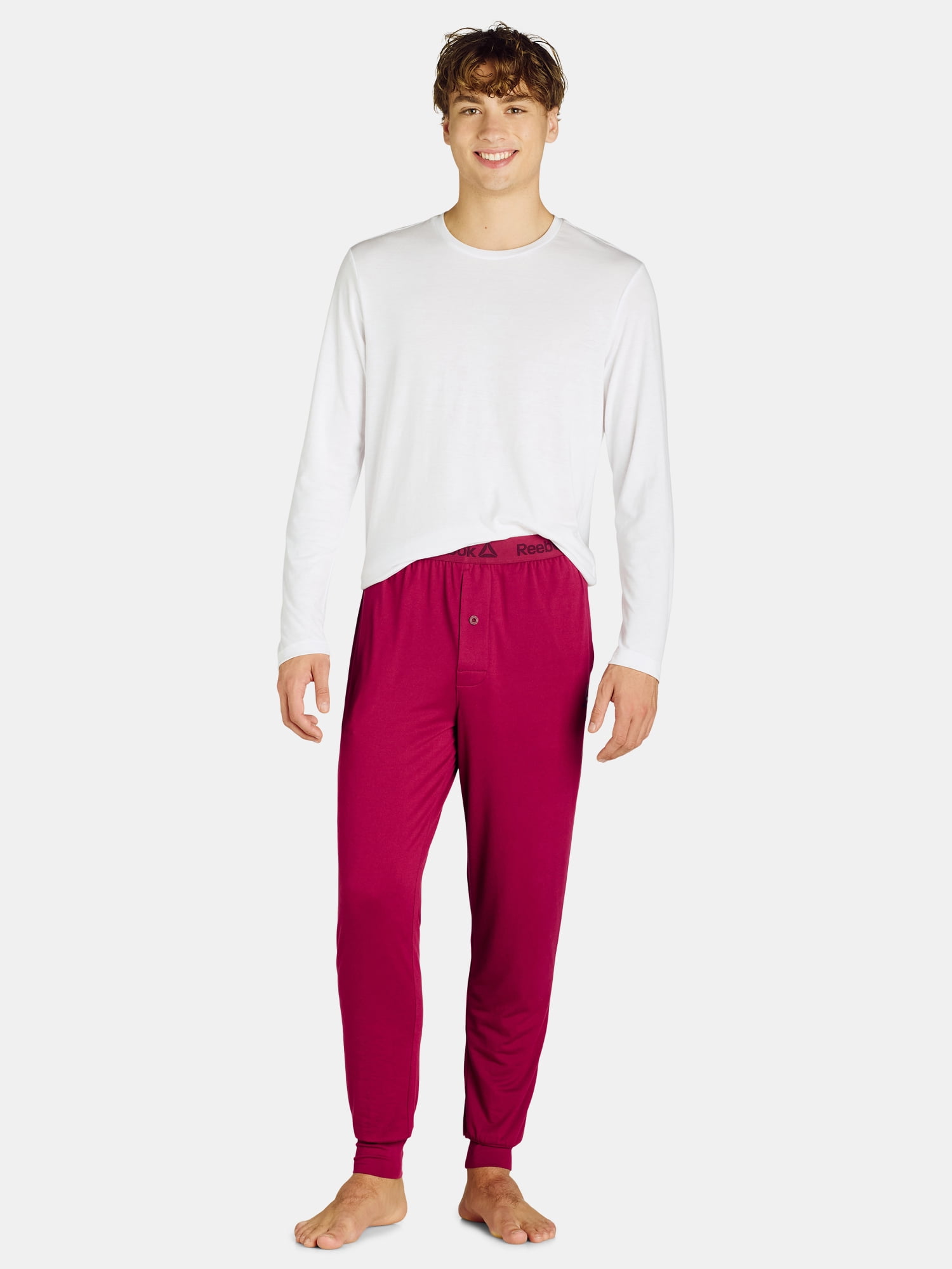 Reebok Men's Tech Comfort Tapered Jogger Pajama Lounge Pant, Sizes S-2XL