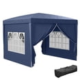 thumbnail image 1 of Outsunny Tente de Fête Extérieure Pop-Up 10'x10 Pieds avec Sac de Transport Bleu, 1 of 10