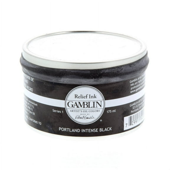 Gamblin Relief Ink, 175ml, Portland Intense Black
