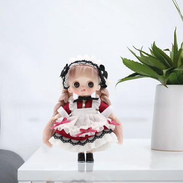 Ball Jointed Baby Doll Kids Girls Toys Flexible Joint Doll Little Doll Princess Doll Girl , rojo Hugo Muñecas de maquillaje