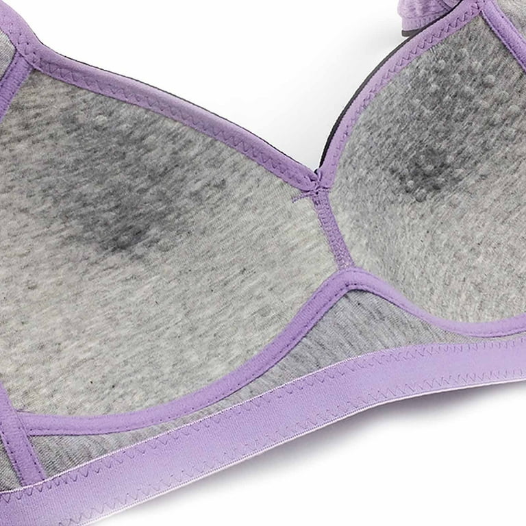 Bras Front Closure 3PC Cotton Bras for Women Wirefree Underwear Full Cup  Comfortable and Breathable Underwear Bra Bra for Plus Size Clearance for  Women 