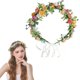 thumbnail image 2 of Lazos para el cabello - Diadema con corona de flores Diadema con corona de flores para el cabello Diadema con flores para novias Cinta para el pelo con corona para bodas, fiestas, disfraces de Hallow, 2 of 3