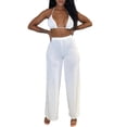 thumbnail image 3 of SAYOO Ropa de mujer de 3 piezas, blusa común, sujetador de tirantes, pantalones SAYOO moda, 3 of 6