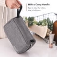 thumbnail image 4 of Travel Toiletry Organizer with 300D Polyester Fabric - Spacious 24.5x52cm Open Size, Lightweight 235g, Water-Resistant Design for Cosmetics & Toiletries - Available in Black, Grey, Purple, Rose Red,, 4 of 6