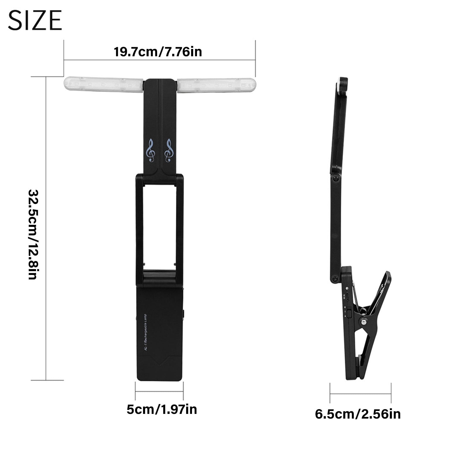 RUISINERY LED Music Stand Light Rechargeable Music Stand Lamp Folding Clip on Piano Lights Musical Instrument Accessories