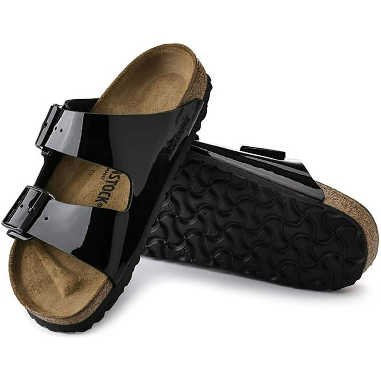 forfriskende Tryk ned Hong Kong Birkenstock Arizona Birko-Flor Womens Sandals - Black Patent - 39 -  Walmart.com